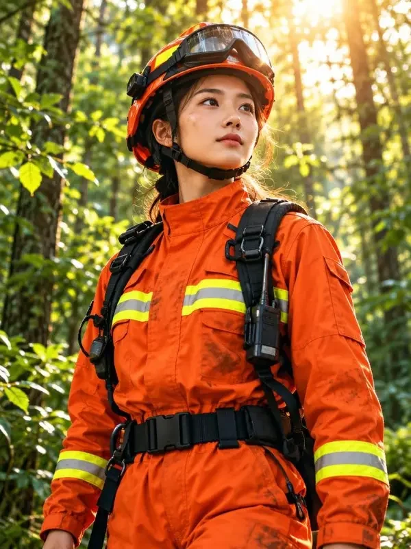 消防站的女指挥氛围背景